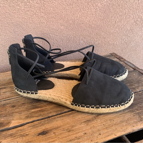 Eileen Fisher Black Suede Nubuck Espadrille - Picture 7 of 7